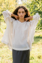 1028a gathered blouse azuma silk cotton image 6