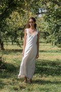 wide strap dress silk cotton satin image 0