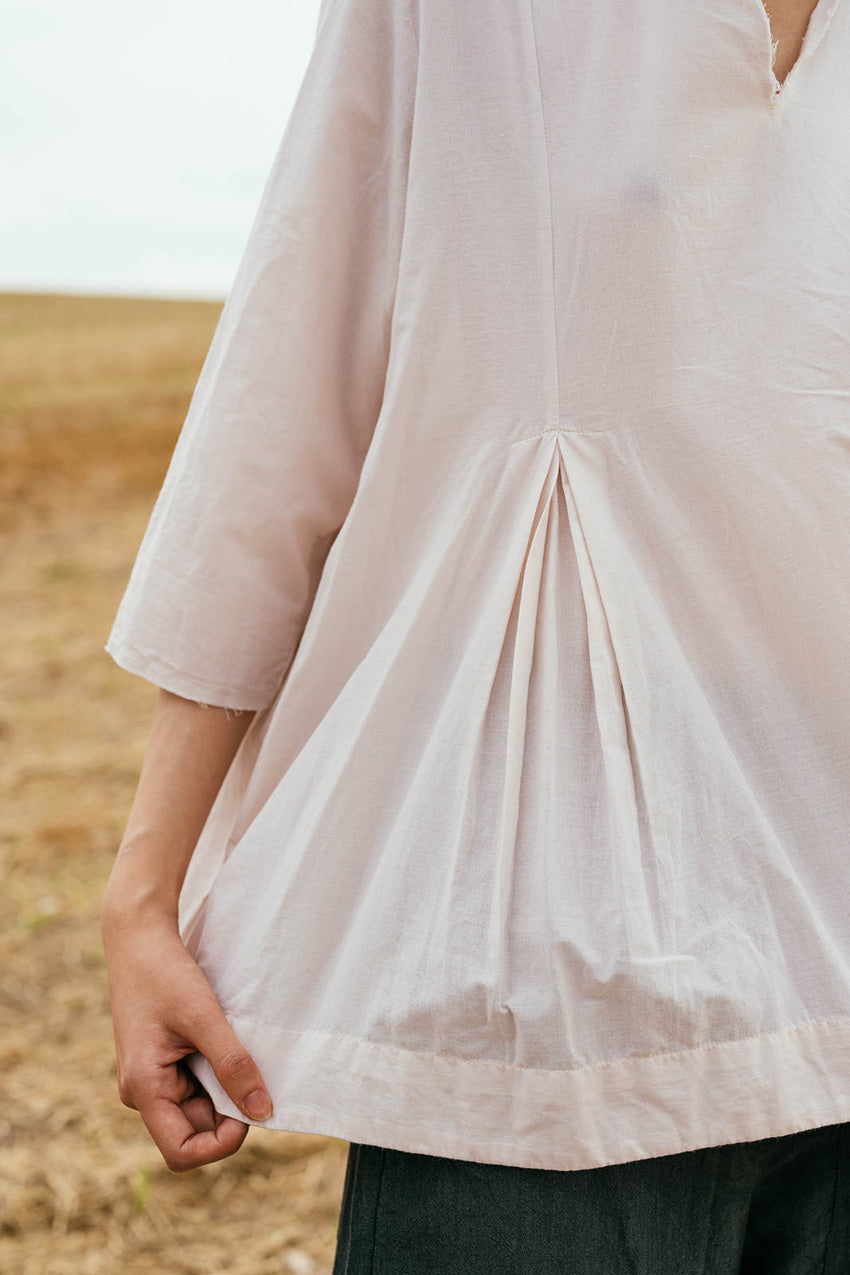sale double pleat top cotton image 2