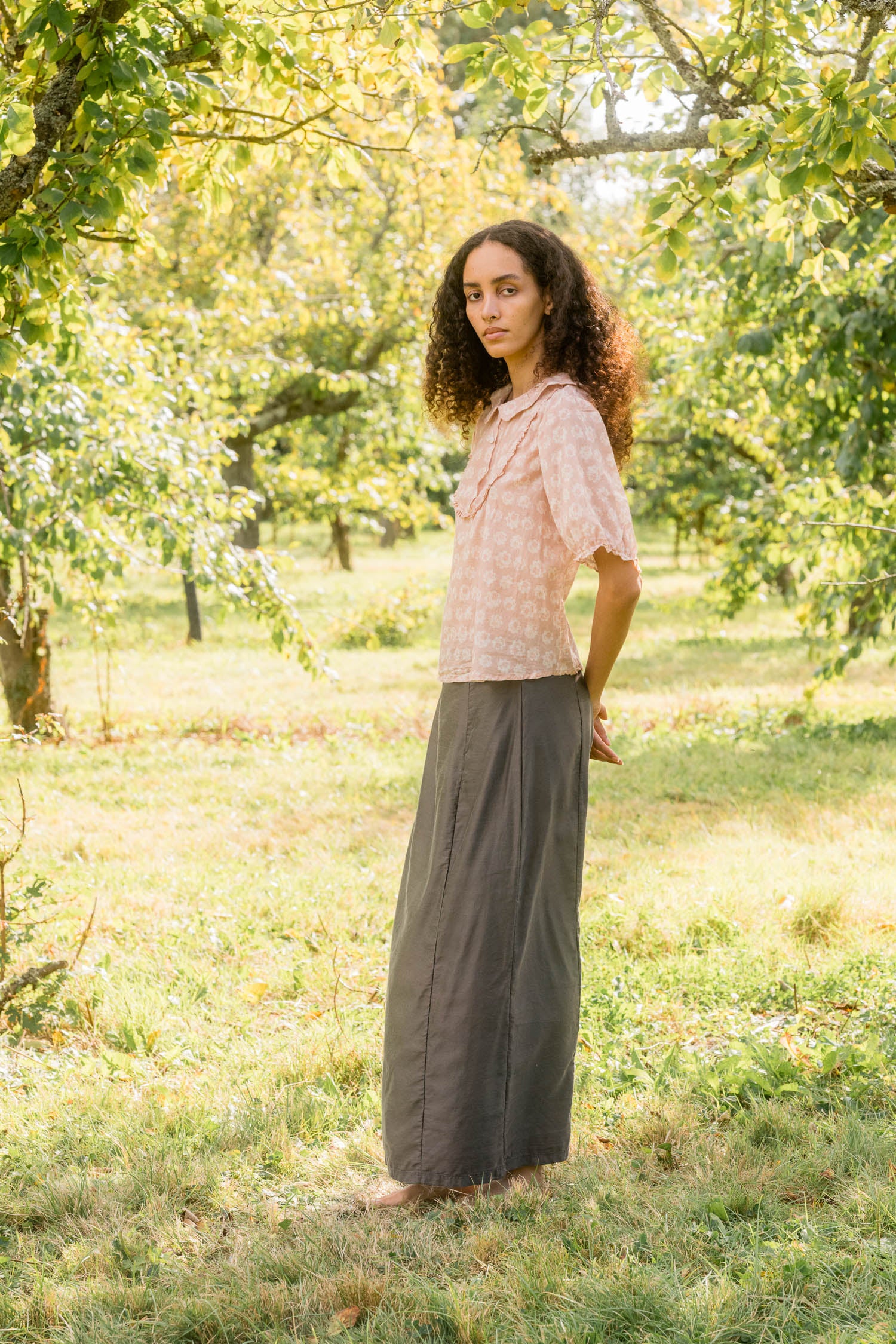 sale idle skirt long silk cotton satin image 1