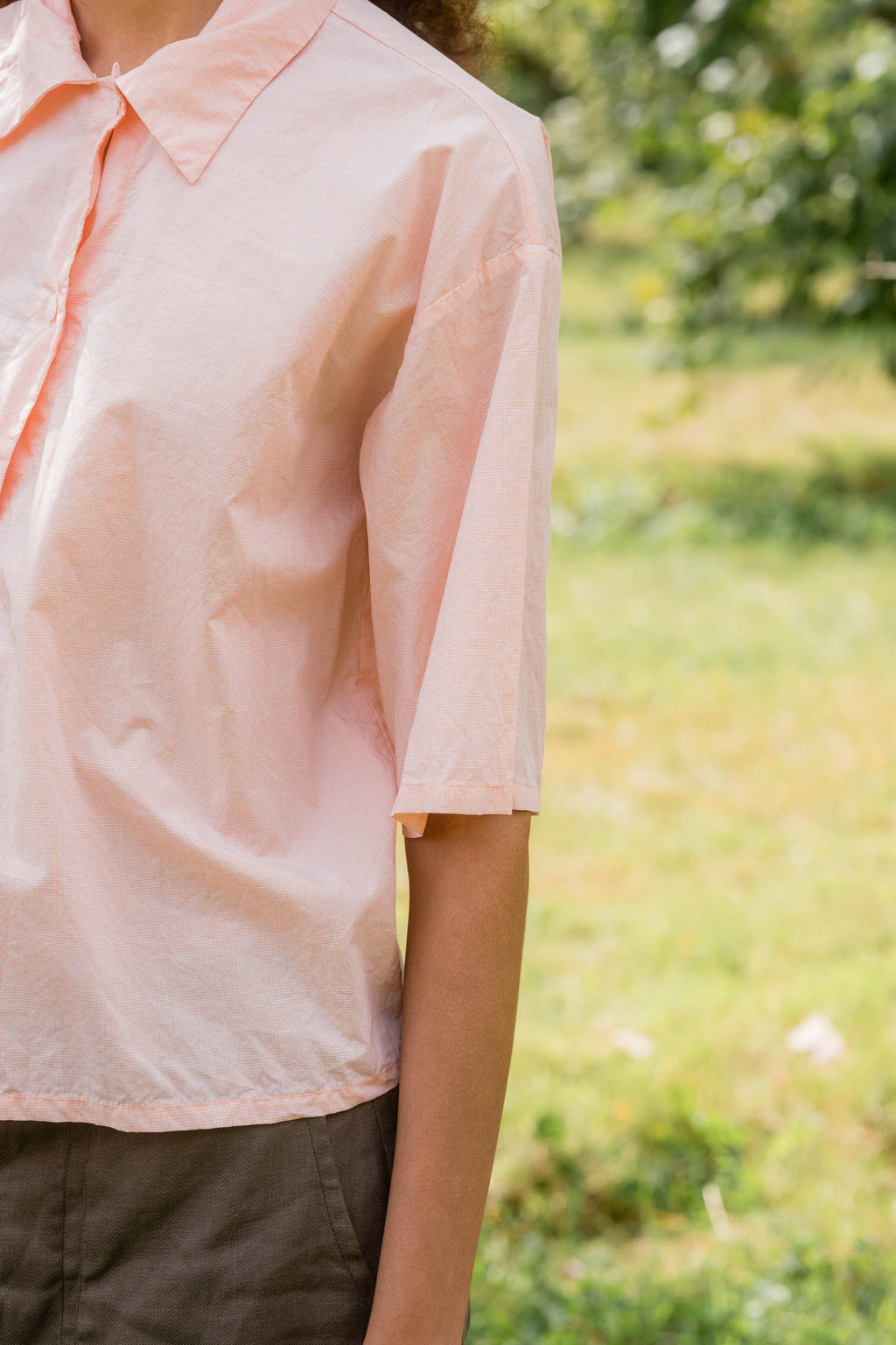 sale clean new shirt cotton tiny check image 4