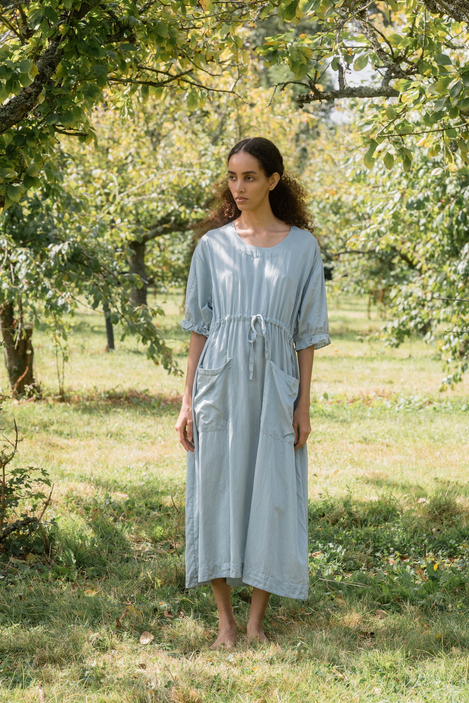 sale comfy pocket dress silk cotton satin image 0