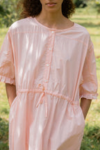 comfy yoke dress cotton tiny check image 4