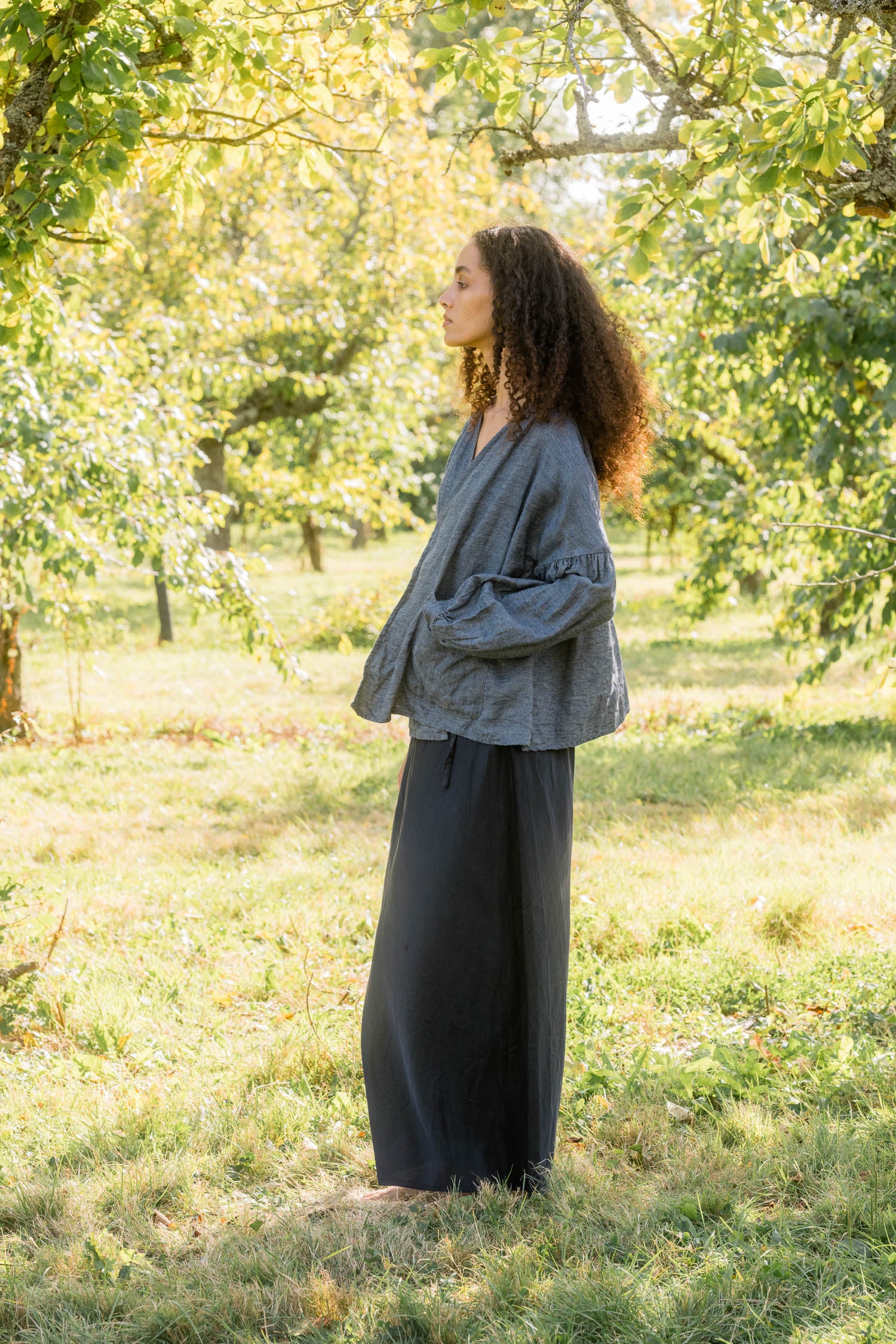 sale cloudy day jacket linen denim image 5