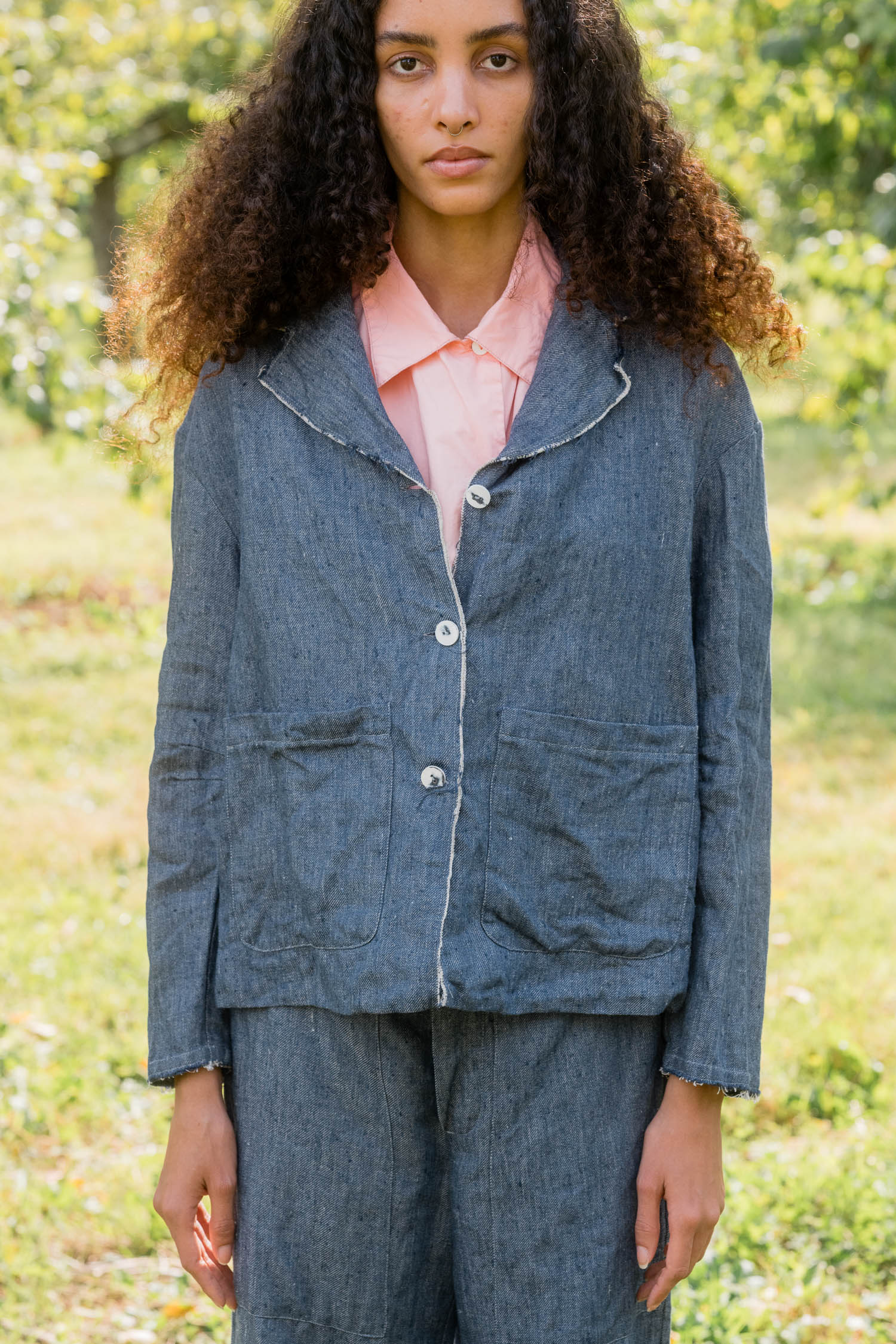 big stan jacket linen denim image 6