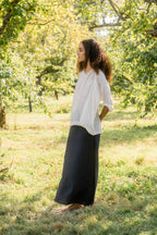 sale bias cut long skirt silk cotton satin image 2