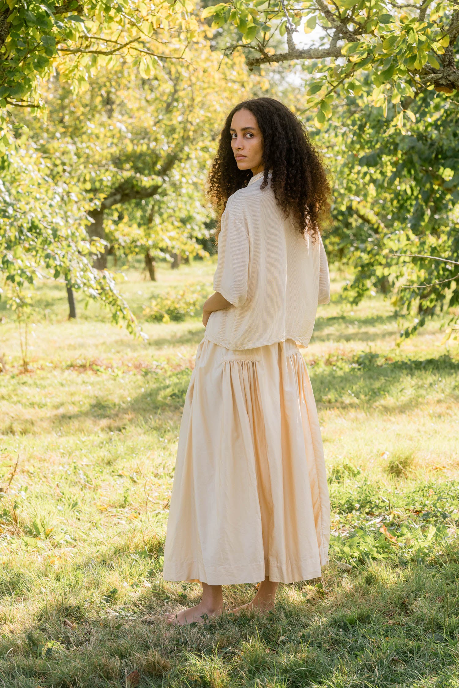 new frida skirt silk cotton satin image 1