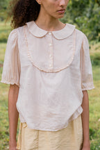sale frill yoke blouse cotton voile image 2