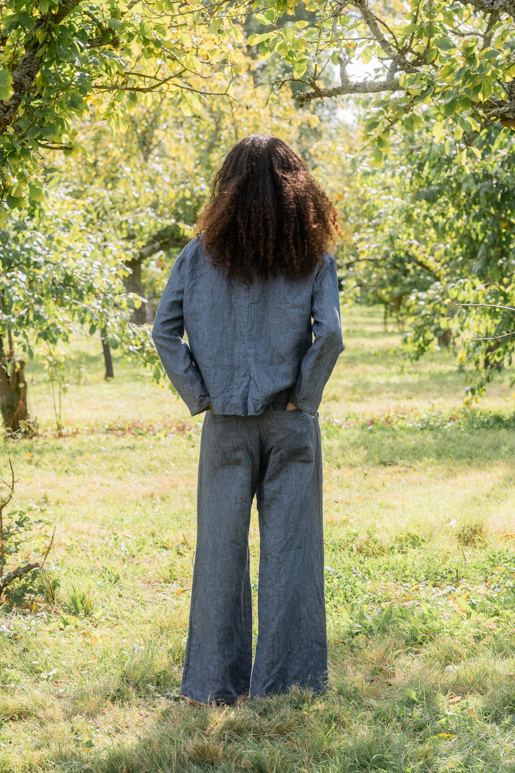 big stan jacket linen denim image 2