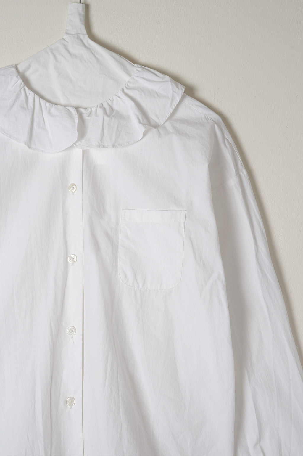 puckered collar shirt cotton poplin image 3
