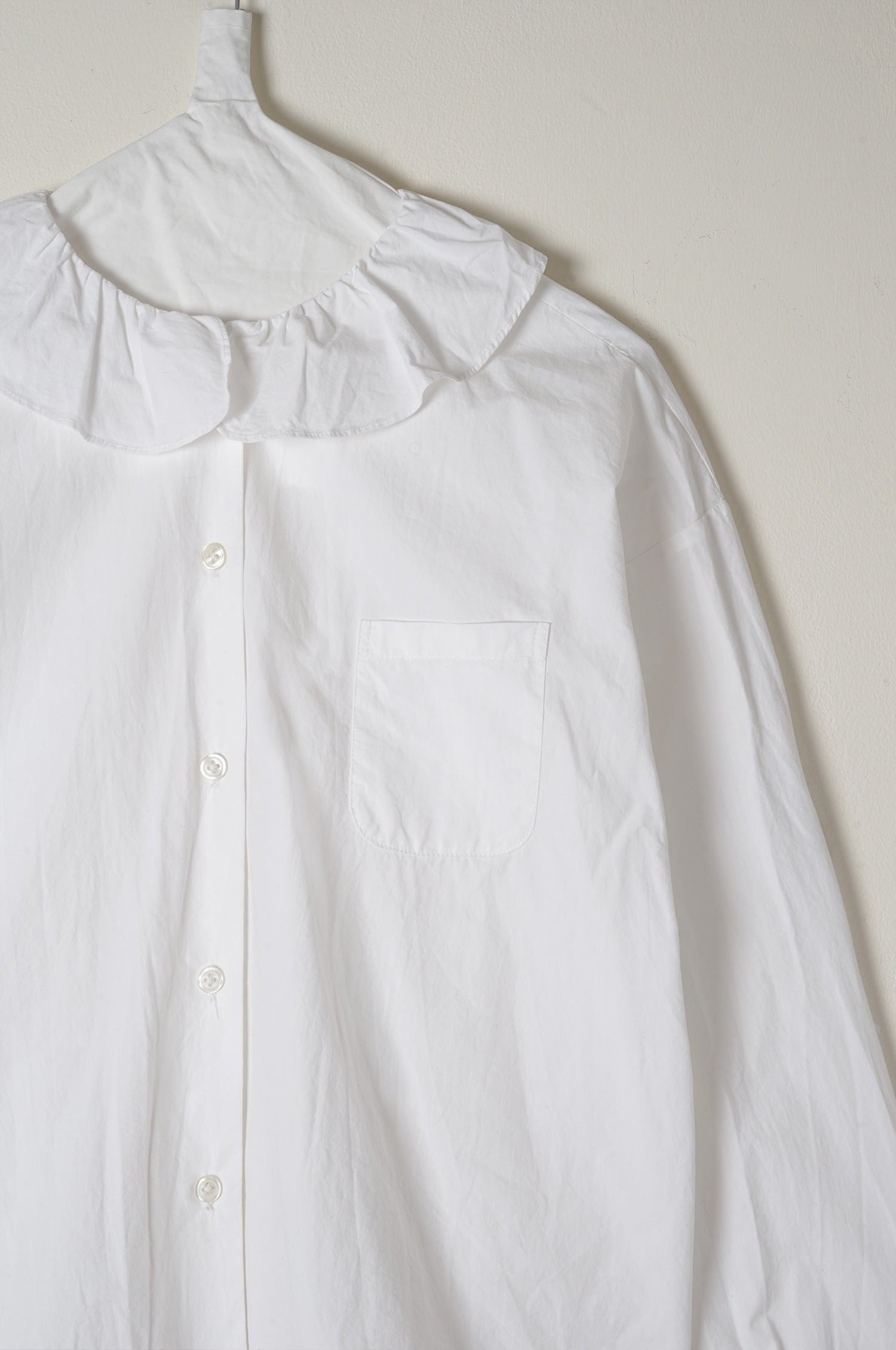 puckered collar shirt cotton poplin image 3