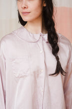 sale round collar blouse silk cotton satin image 7