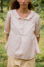 sale sweet blouse silk cotton satin image 3