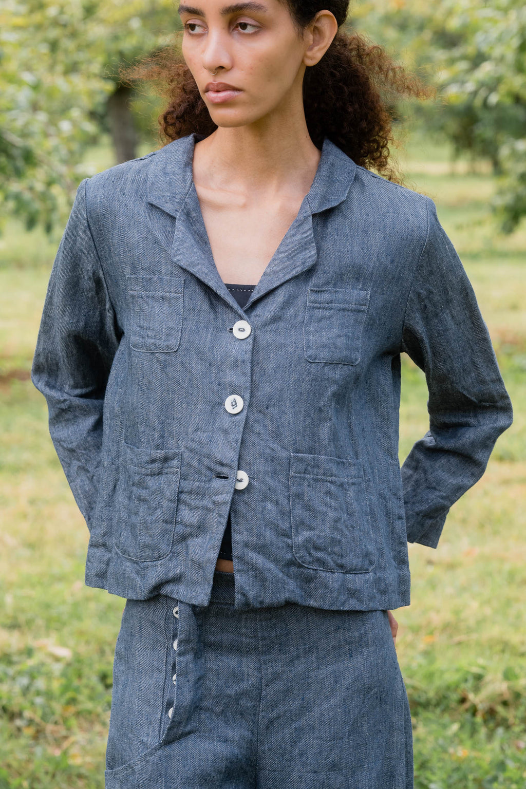 sale stanley jacket linen denim image 2