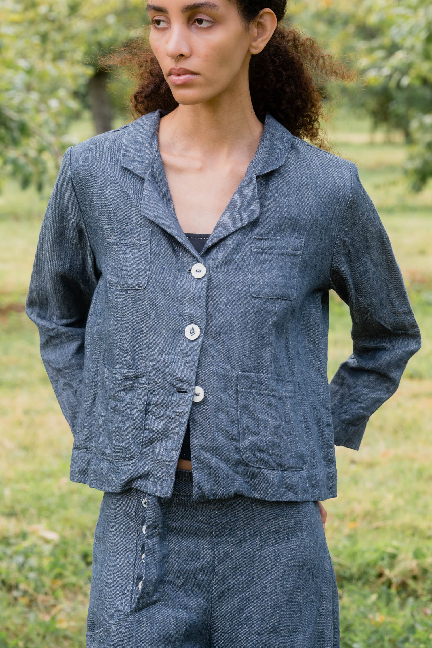 sale stanley jacket linen denim image 2