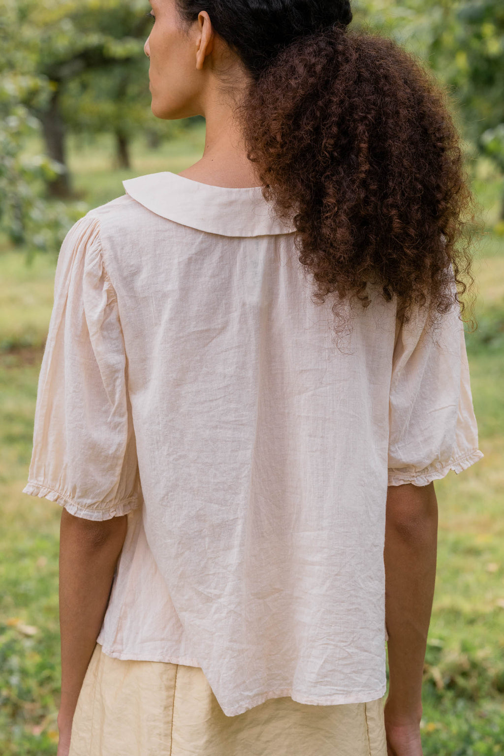 sale frill yoke blouse cotton voile image 3