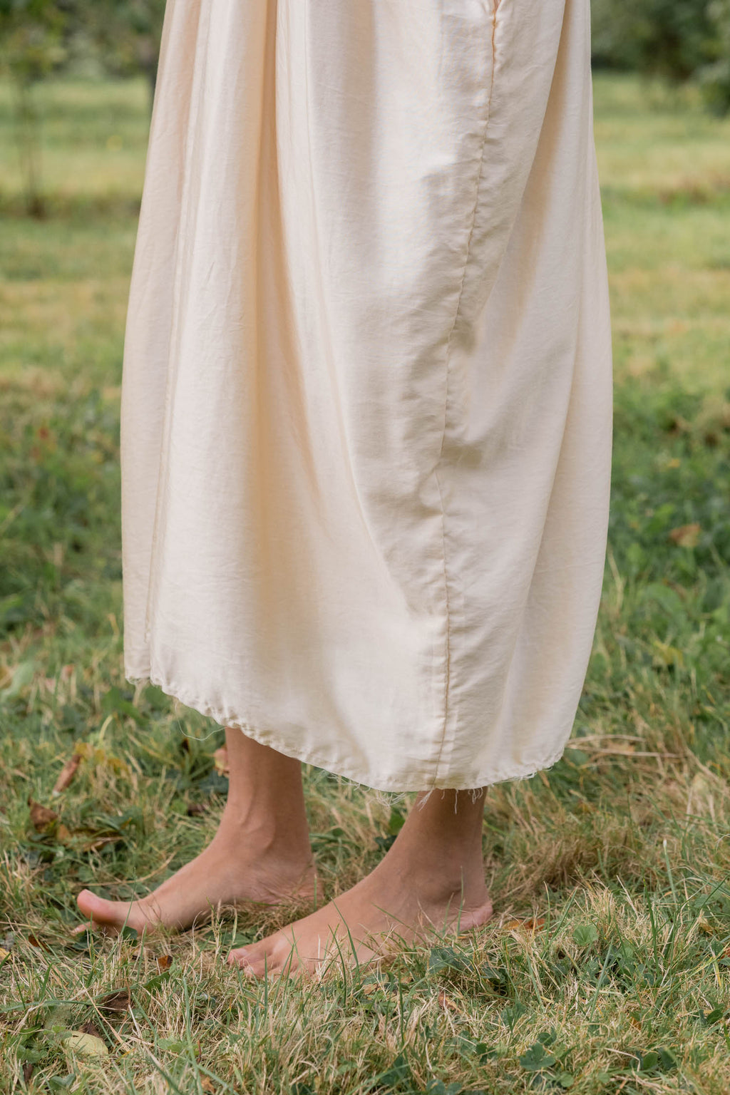 sale asymmetric moonbeam dress silk cotton satin image 5