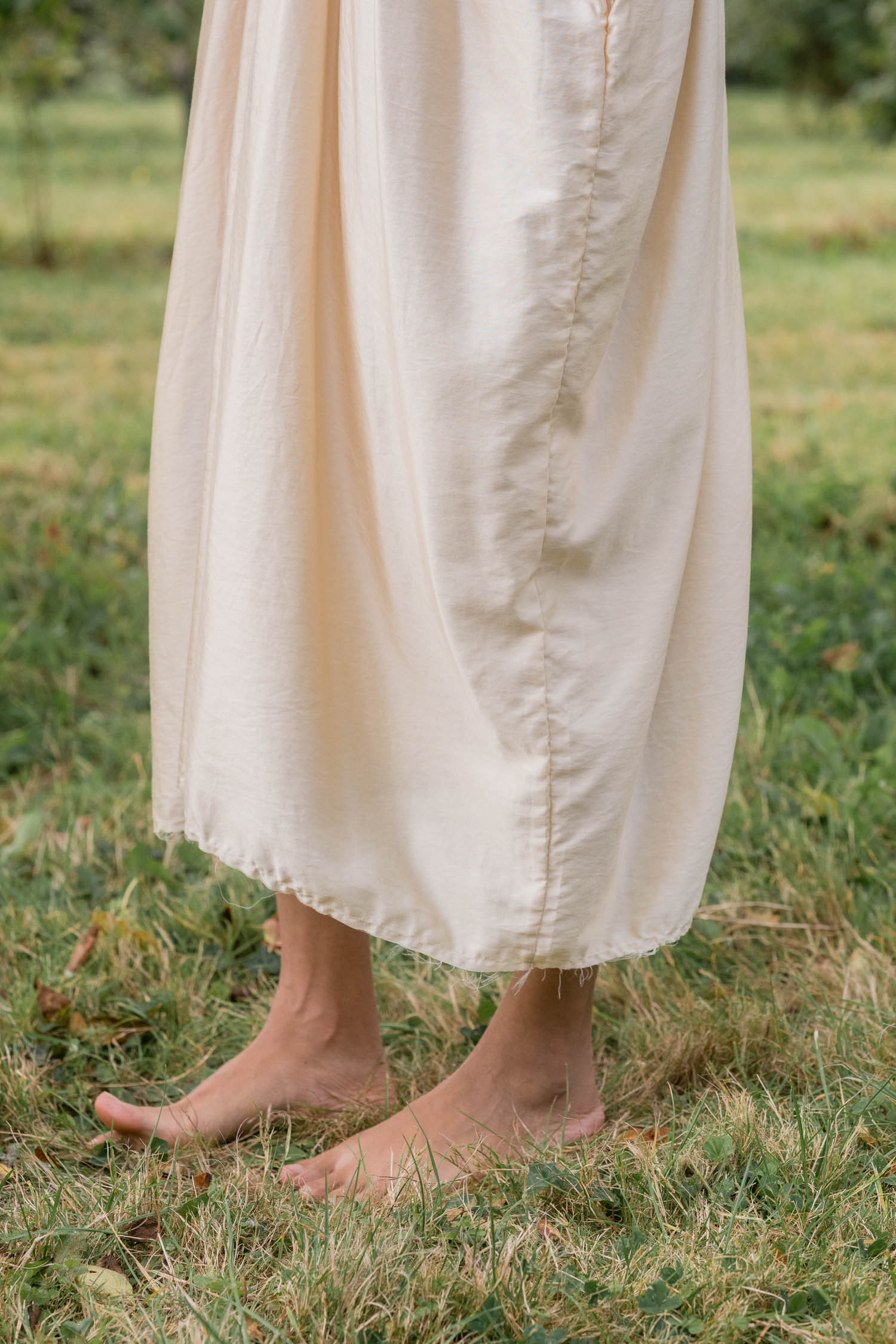 sale asymmetric moonbeam dress silk cotton satin image 5