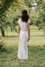 sale bias cut silk cotton satin dress image 1