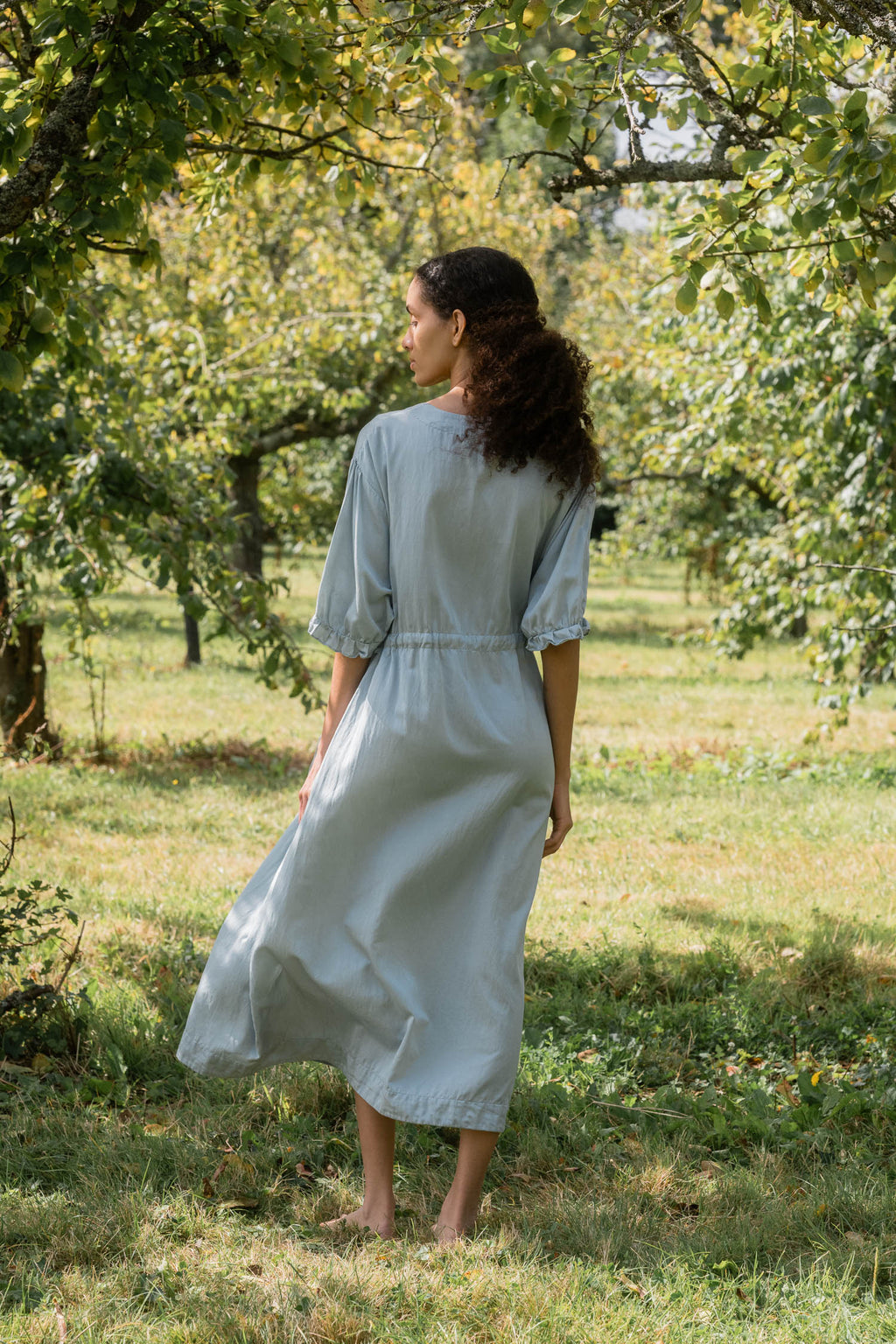sale comfy pocket dress silk cotton satin image 1