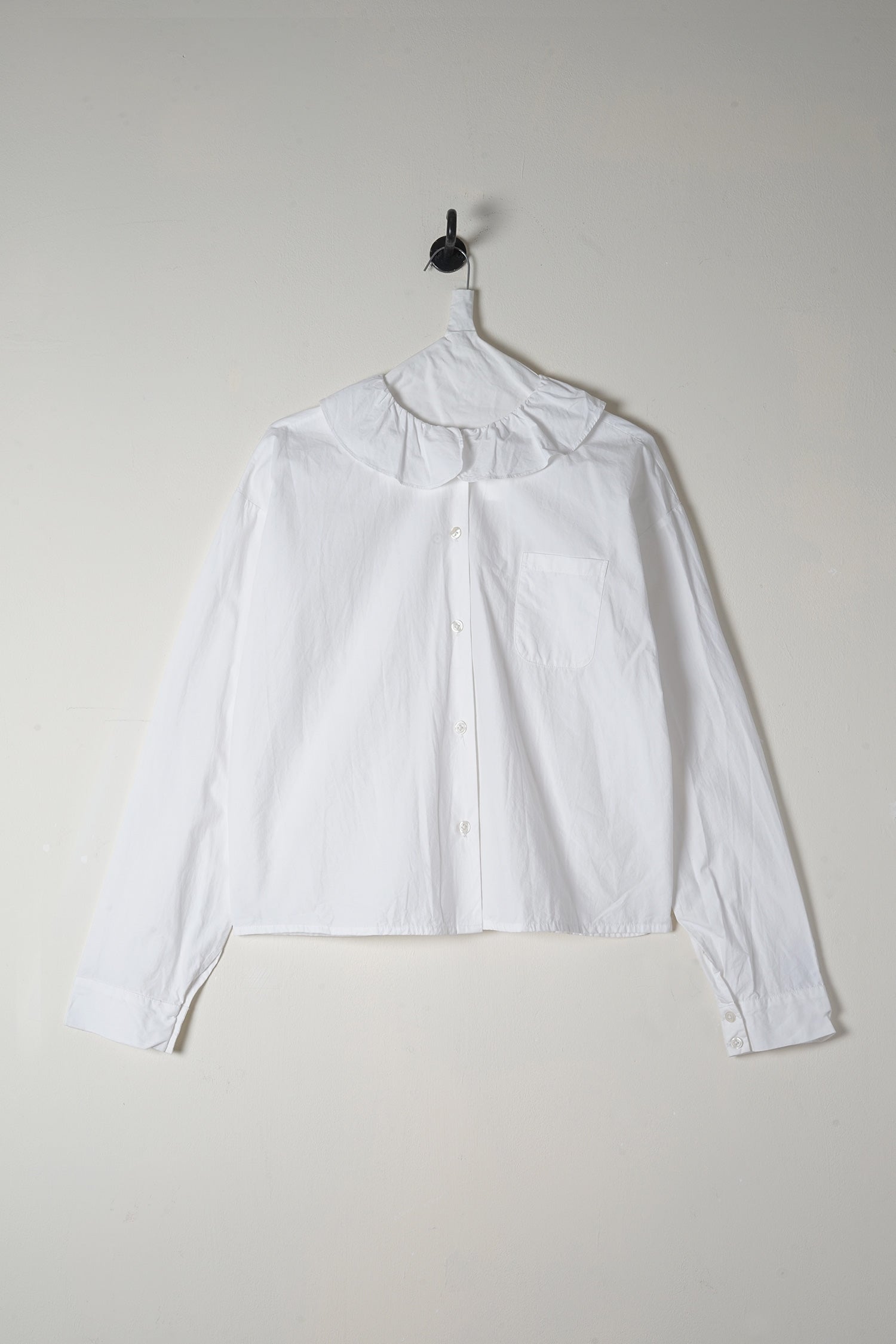 puckered collar shirt cotton poplin image 5