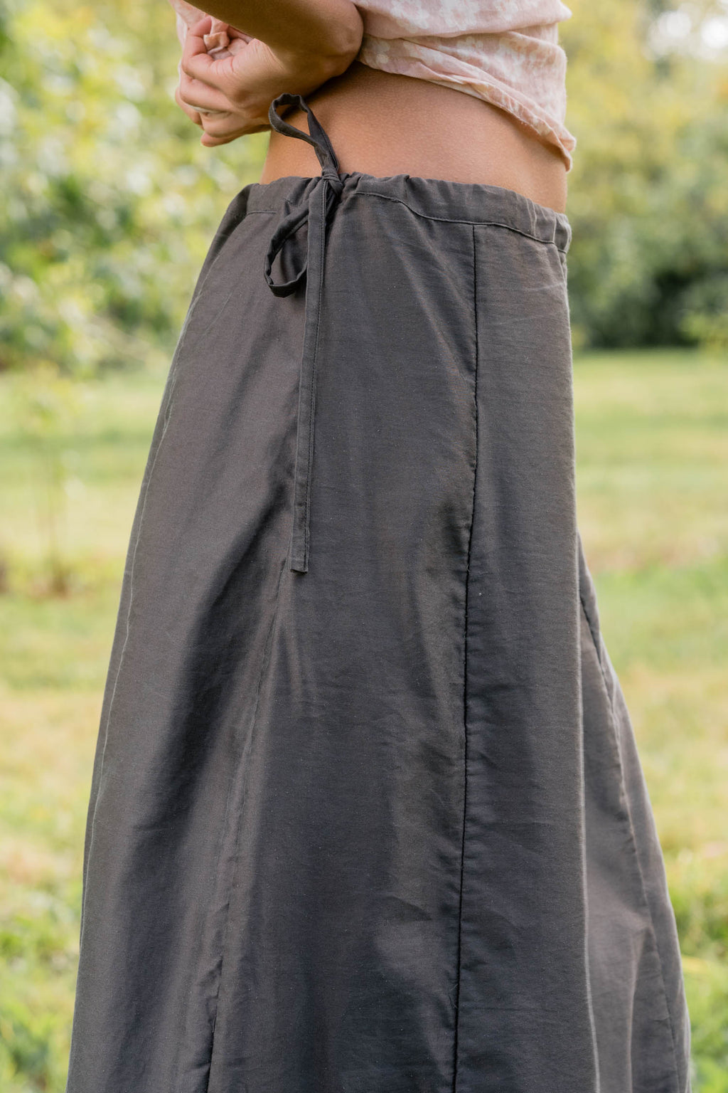 sale idle skirt long silk cotton satin image 3