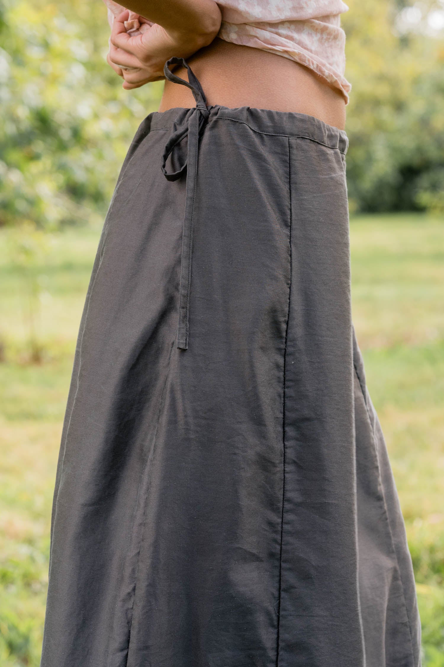 sale idle skirt long silk cotton satin image 3
