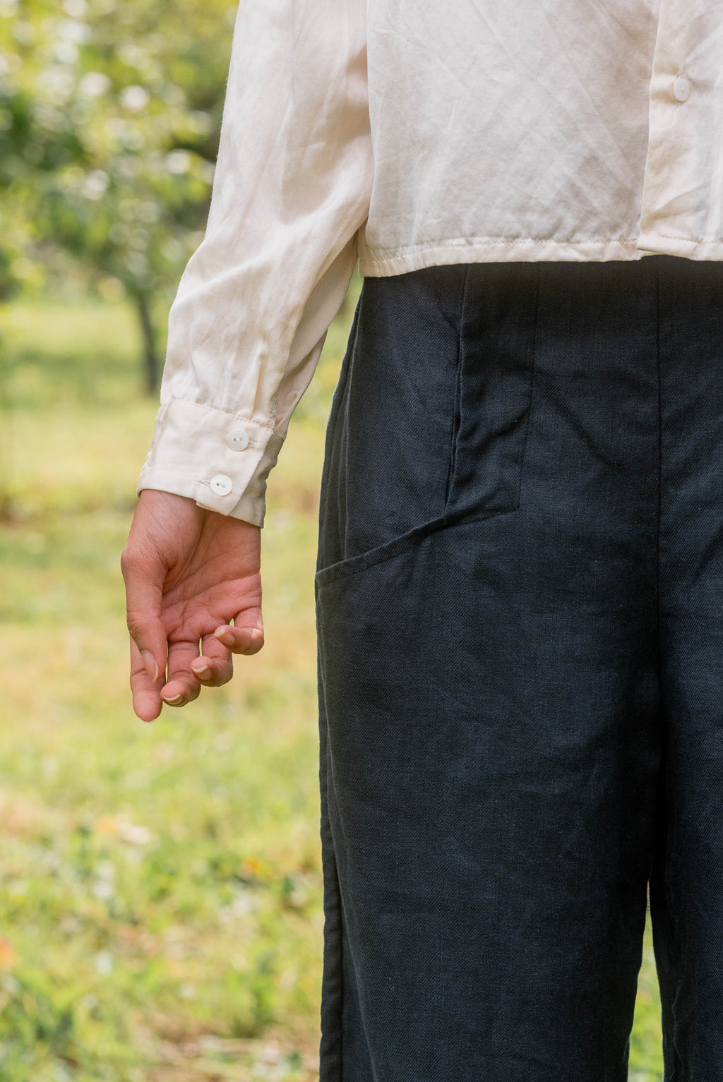 sale hem pants linen twill image 5