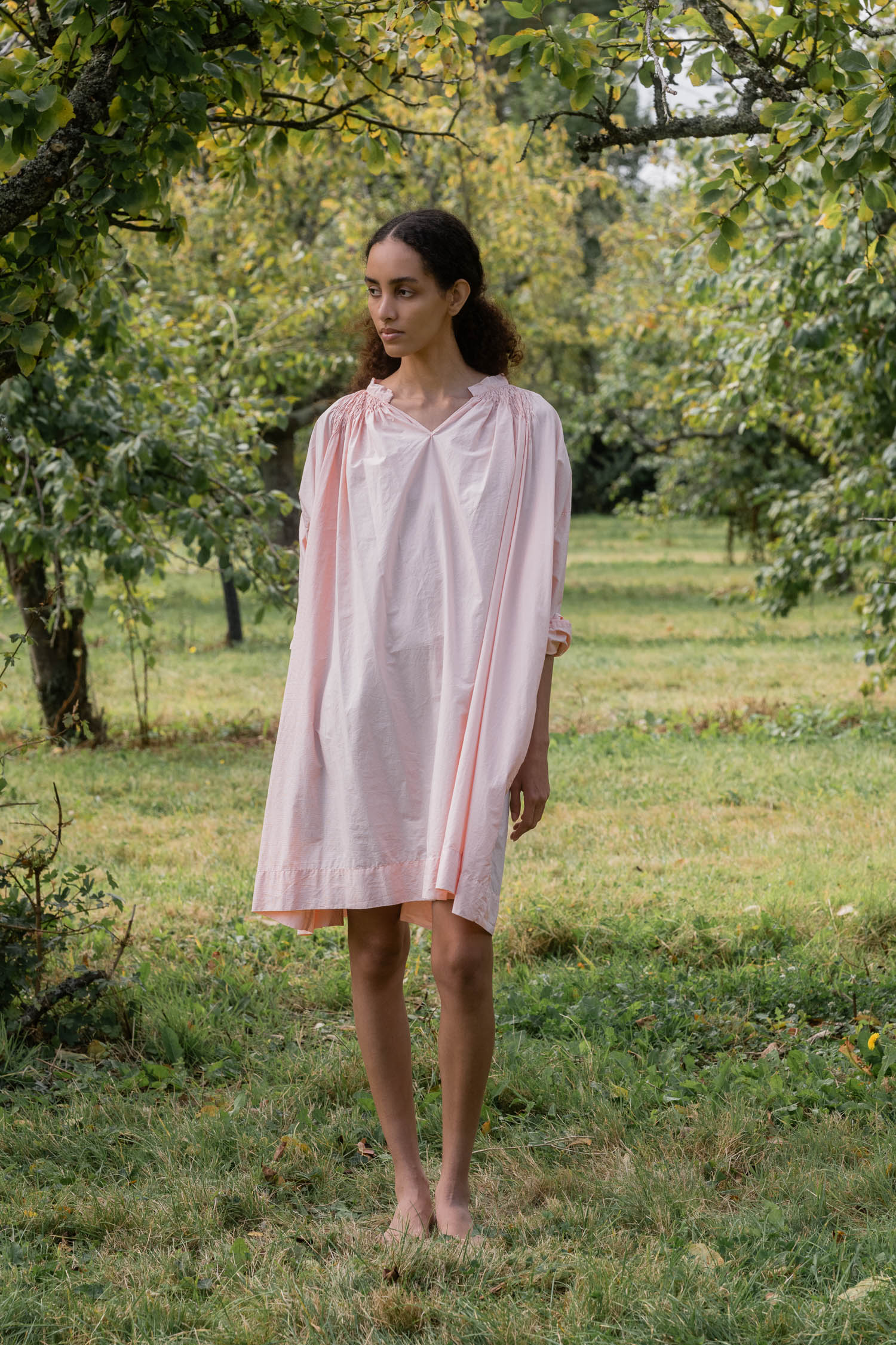 1028b gathered dress stripy turchi image 1
