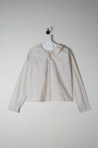 puckered collar shirt cotton poplin image 1
