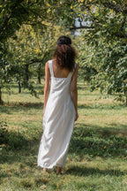 wide strap dress silk cotton satin image 3