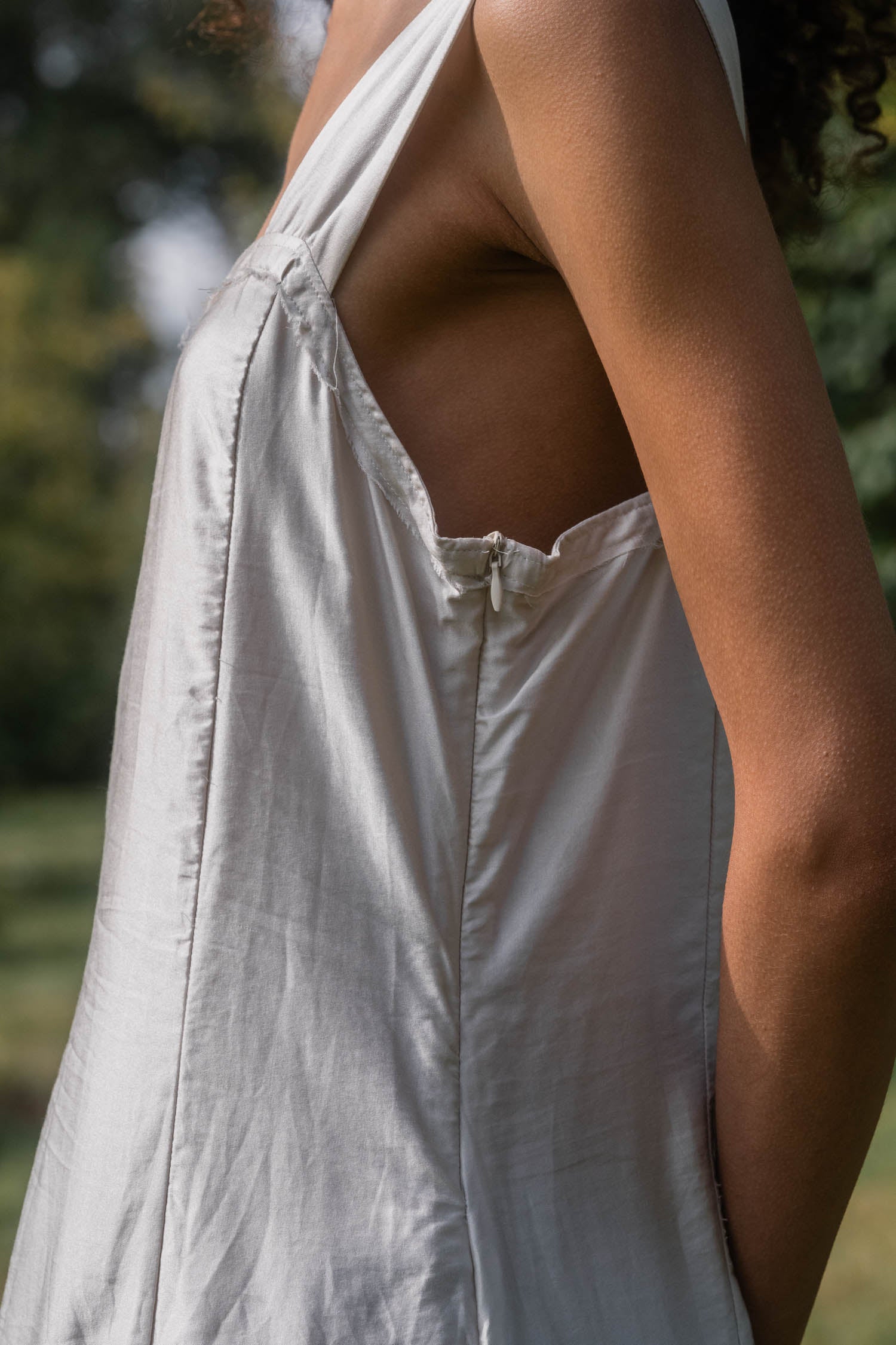 wide strap dress silk cotton satin image 1