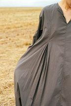 sale double pleat dress cotton cambric image 3