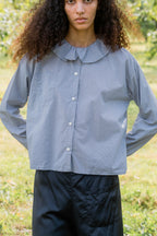 sale puckered collar shirt cotton tiny check image 6