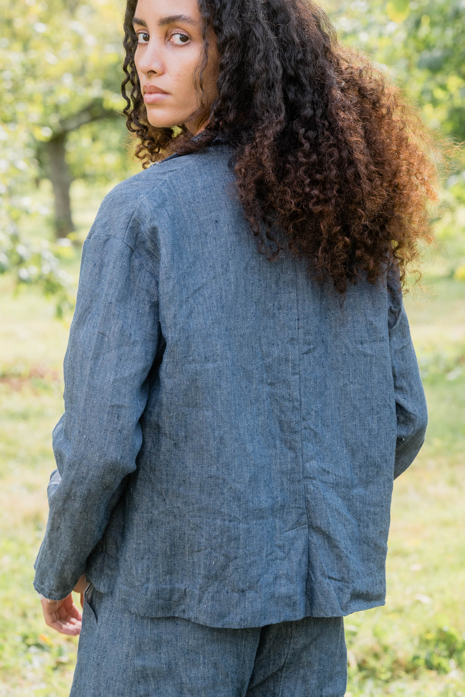 big stan jacket linen denim image 3