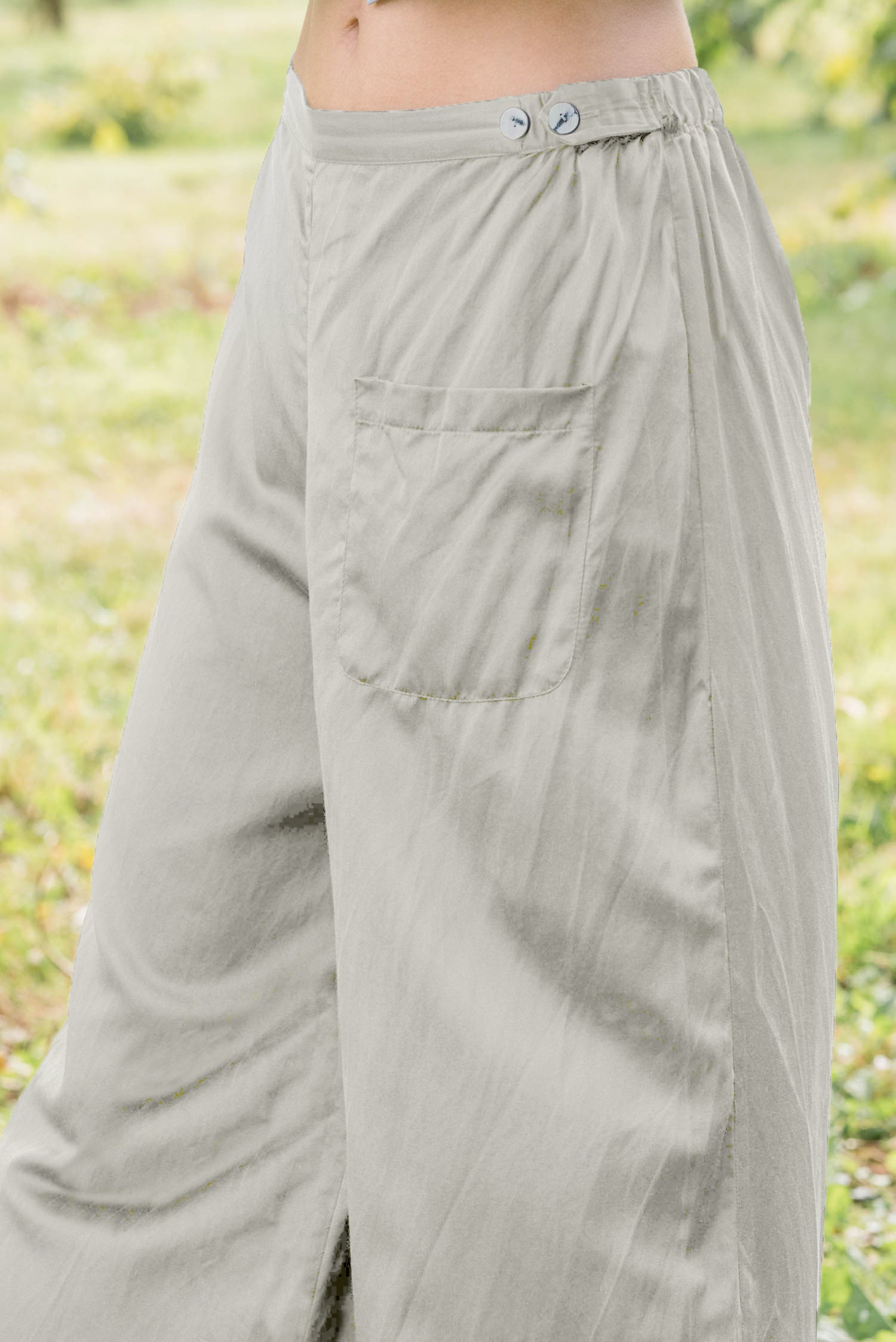 sale mud pants silk cotton satin - alabaster, XL image