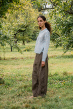 sale round collar blouse cotton voile small print image 2