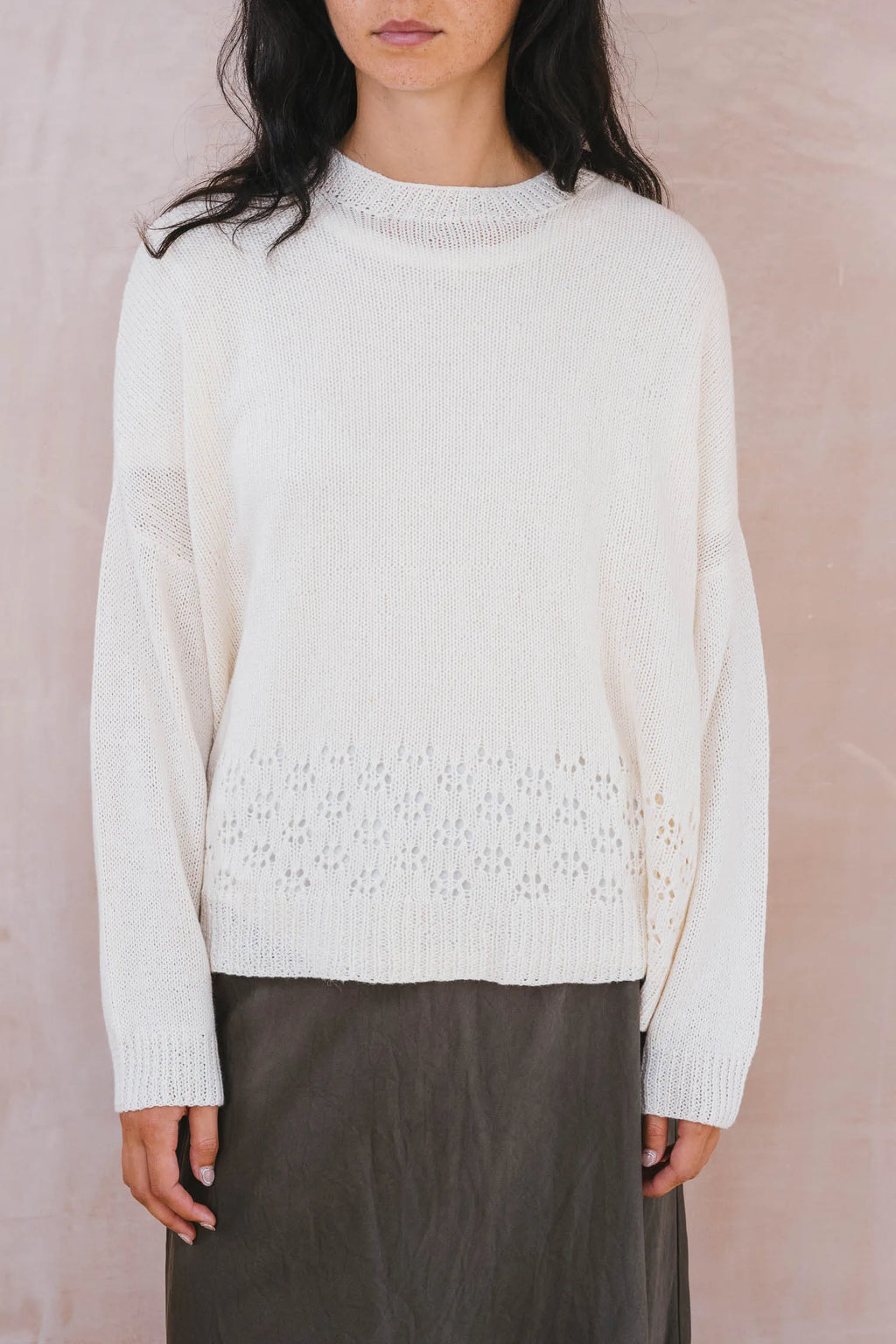 big lacey sweater cotton cashmere