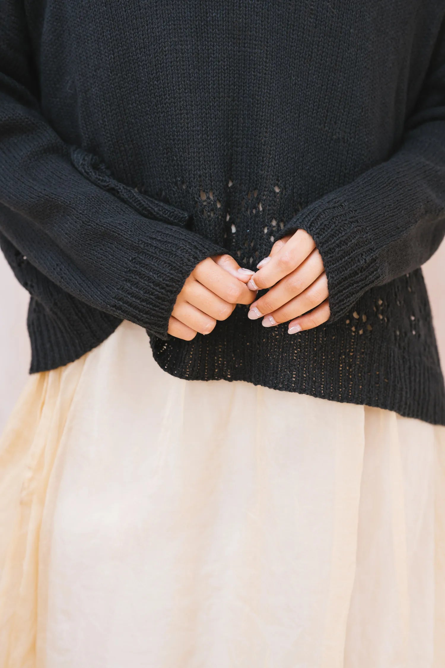 big lacey sweater cotton cashmere