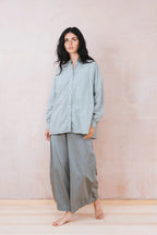 button thru shirt cotton poplin