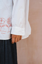flowers button thru shirt kilberry cotton