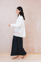 flowers button thru shirt kilberry cotton