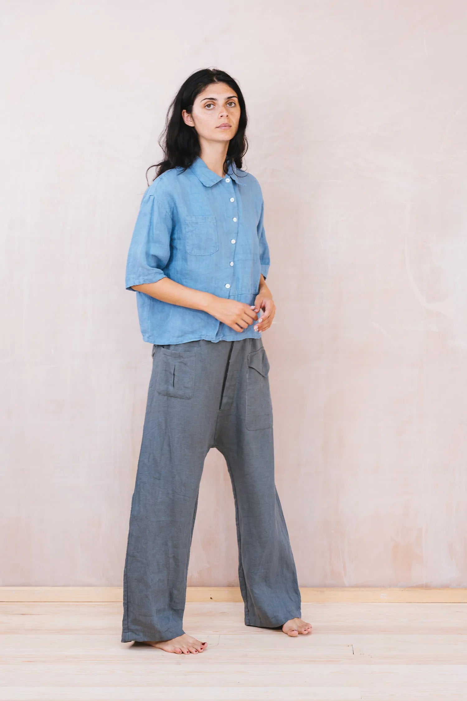 french painter pants linen