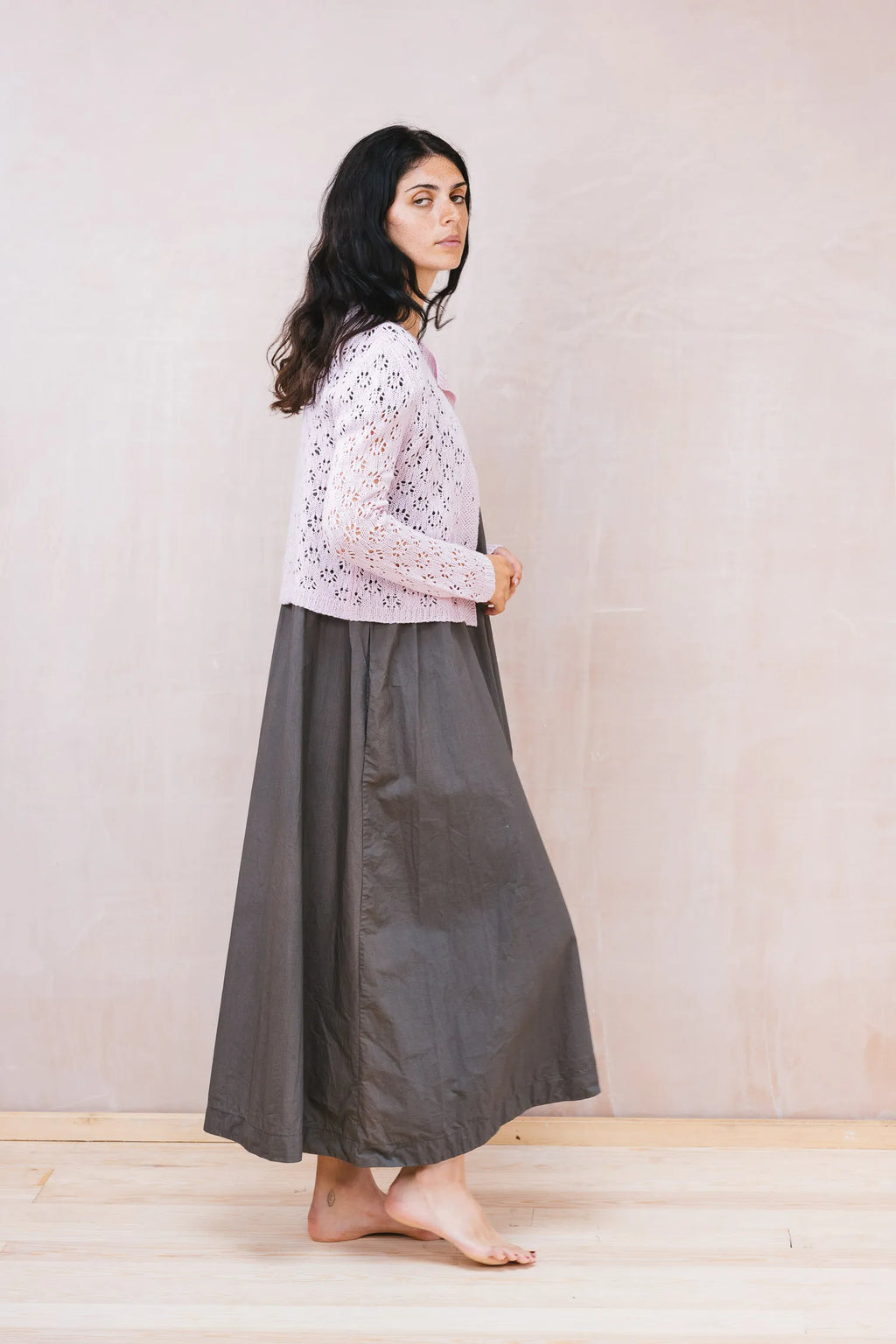 nickel cardigan lacey cotton cashmere