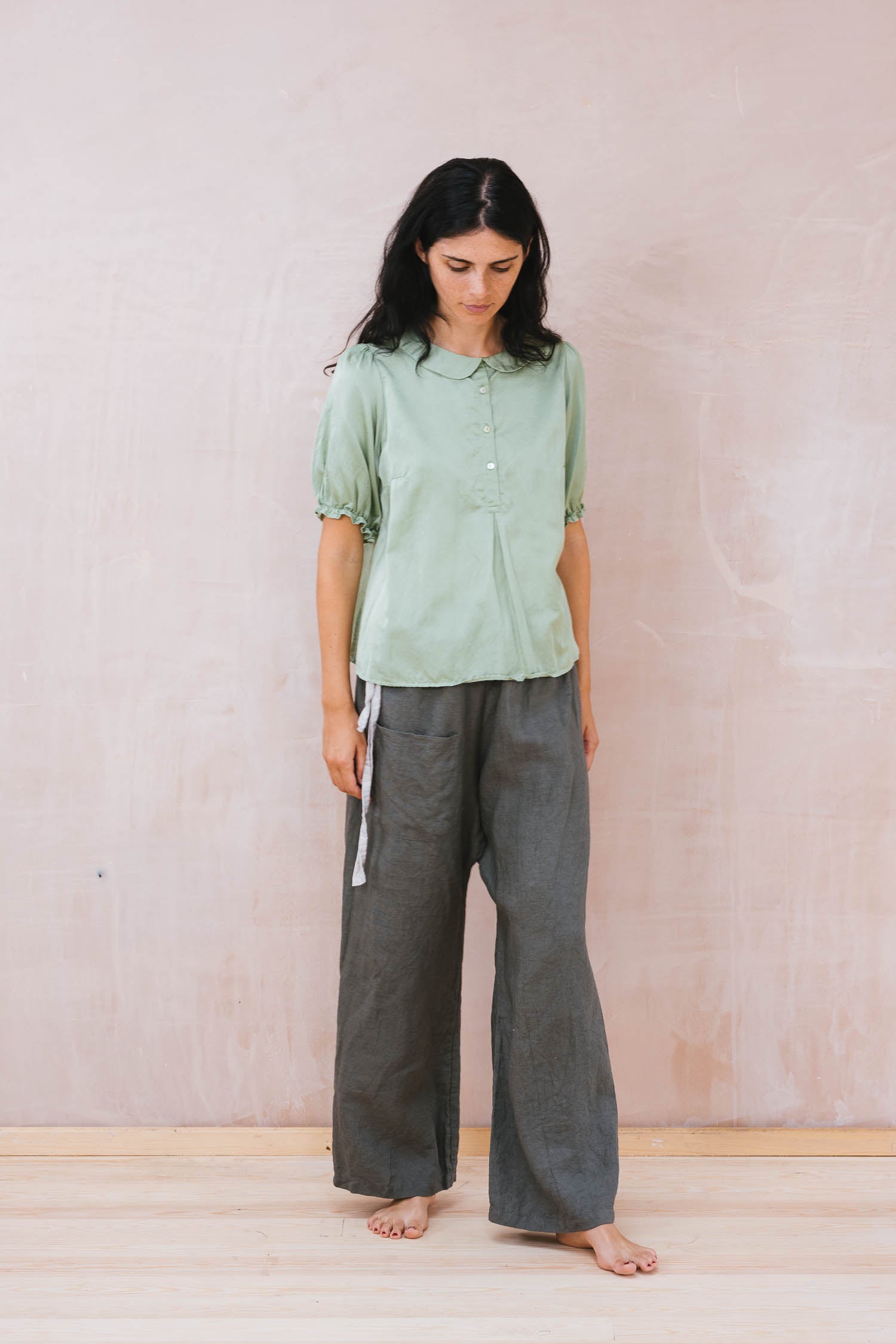 sweet blouse silk cotton satin