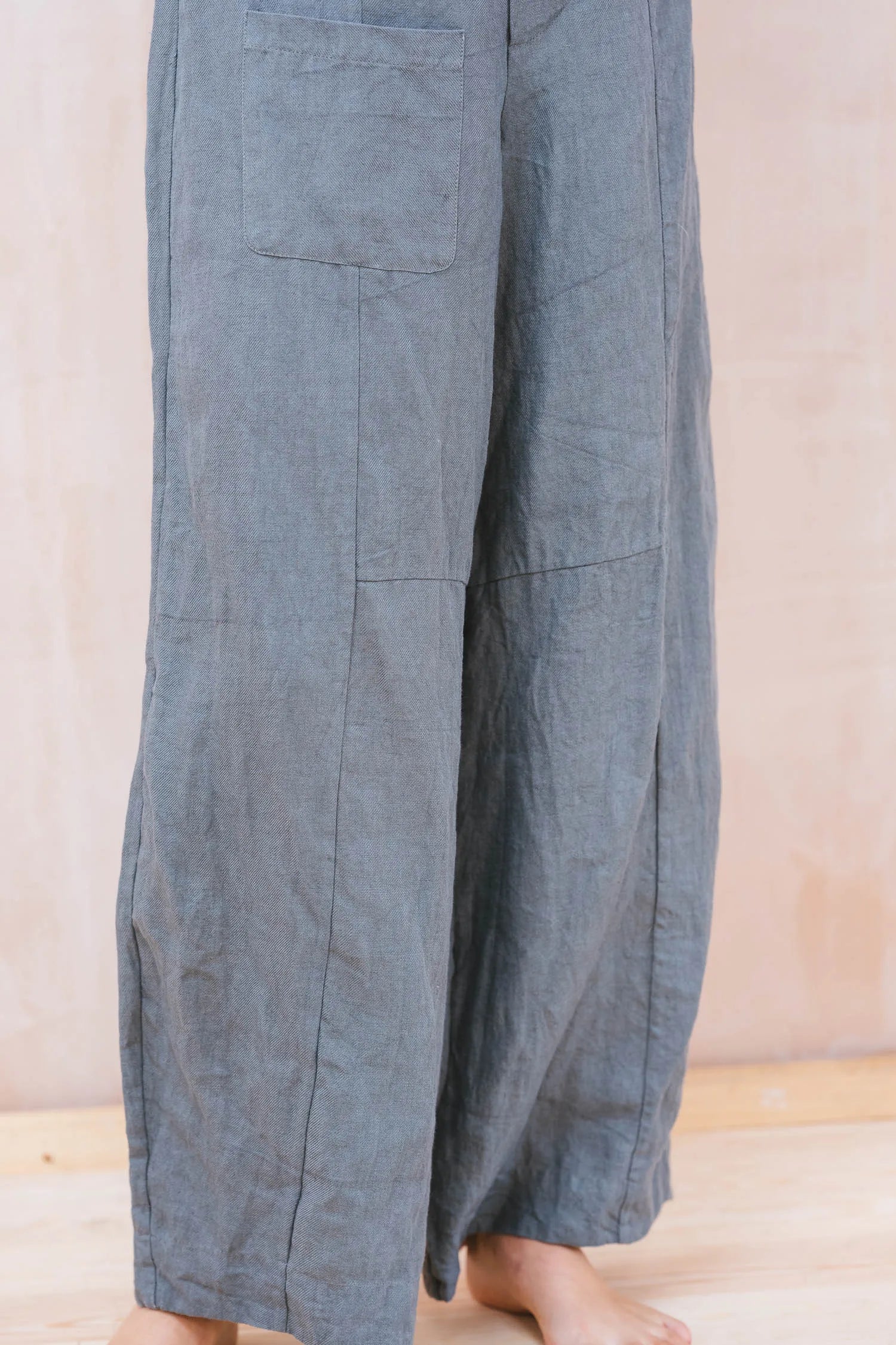 tailored line pants linen