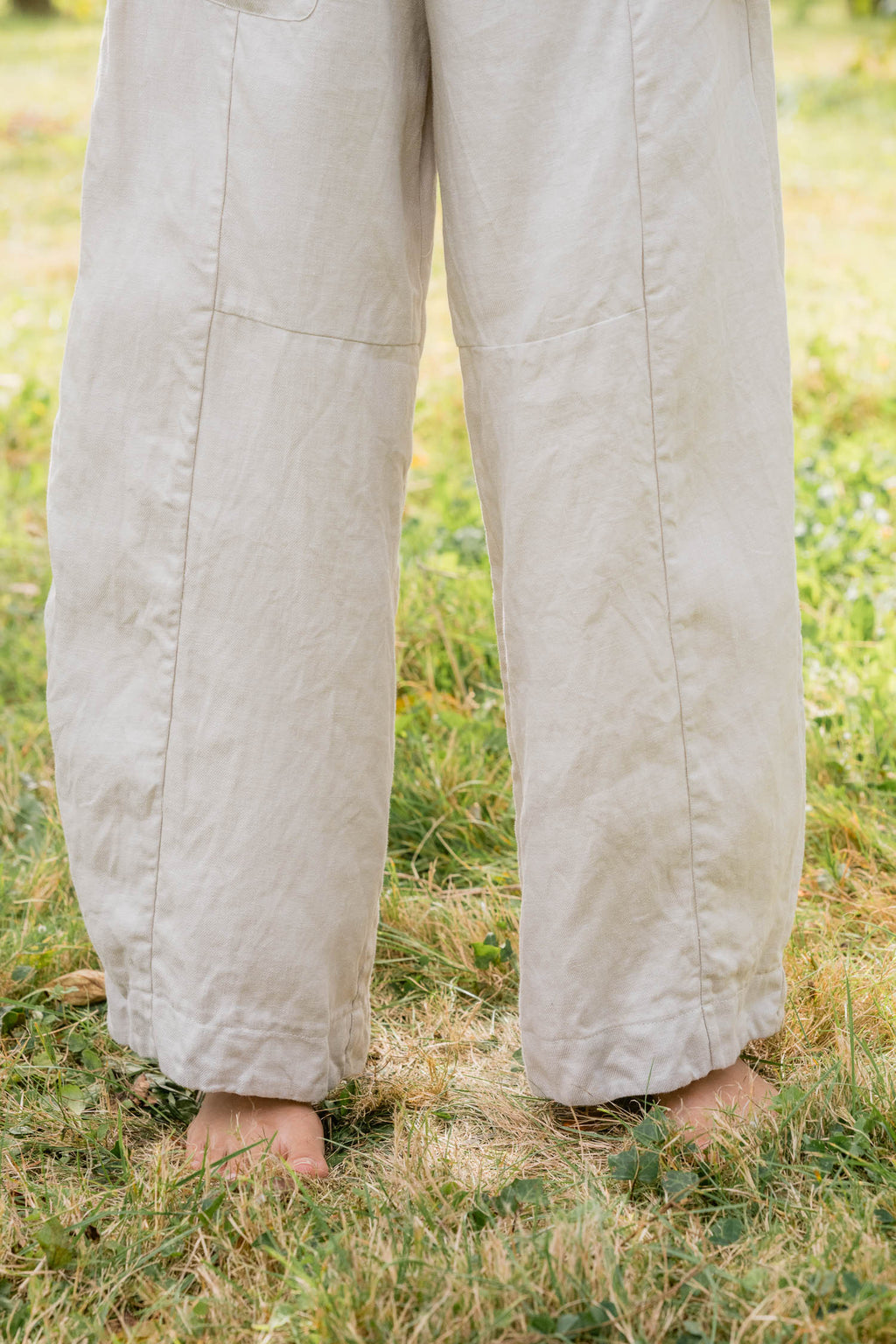 sale tailored line pants linen twill image 13