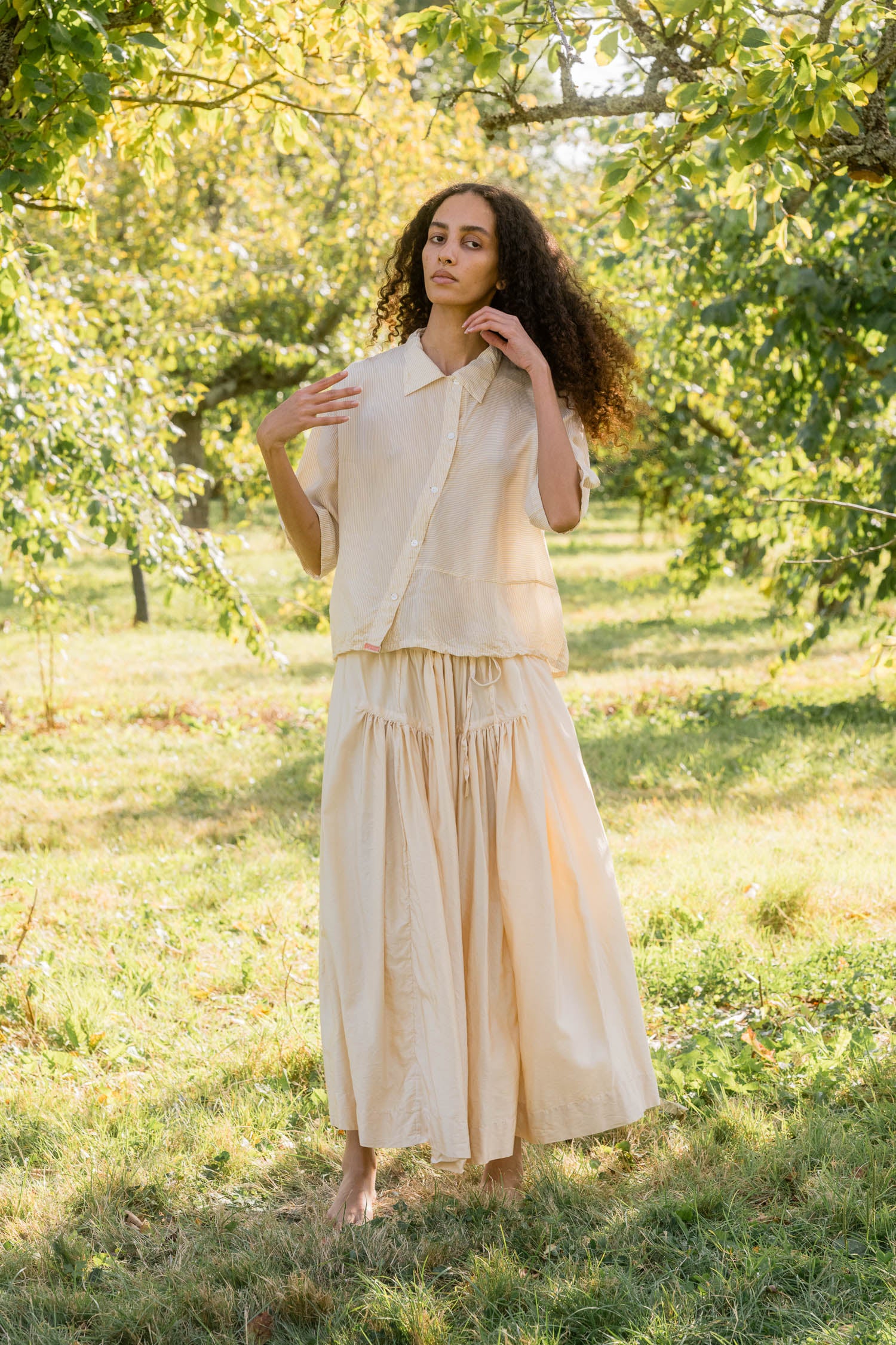 new frida skirt silk cotton satin image 0