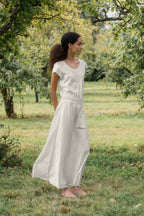 sale bias cut silk cotton satin dress image 5