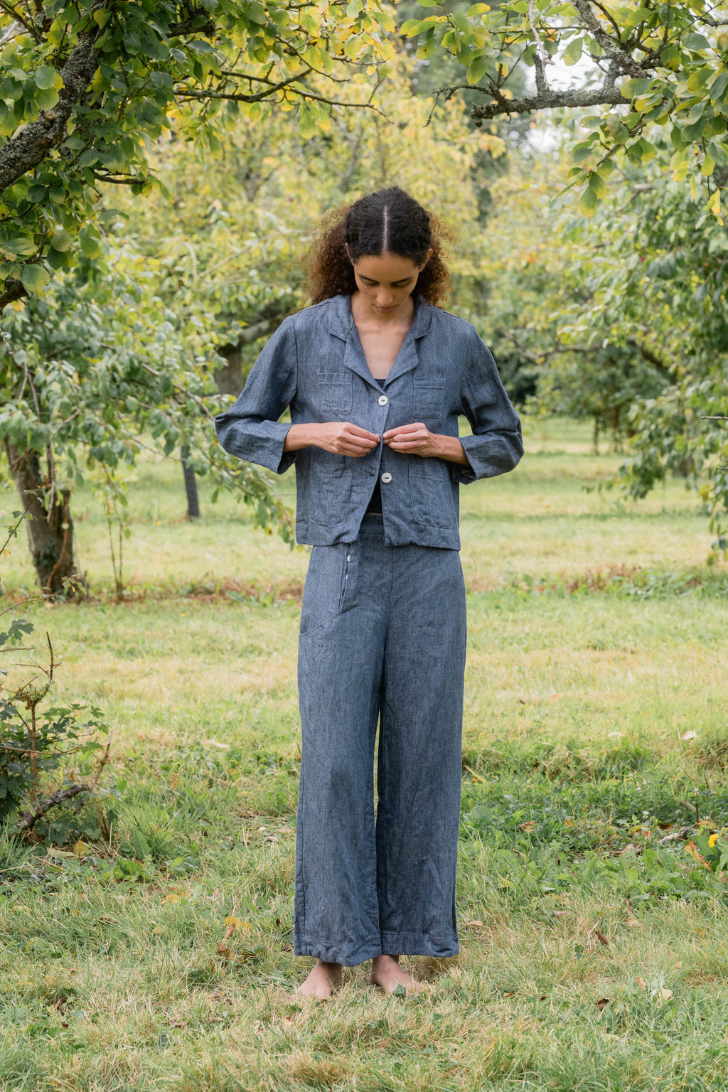 sale stanley jacket linen denim image 0